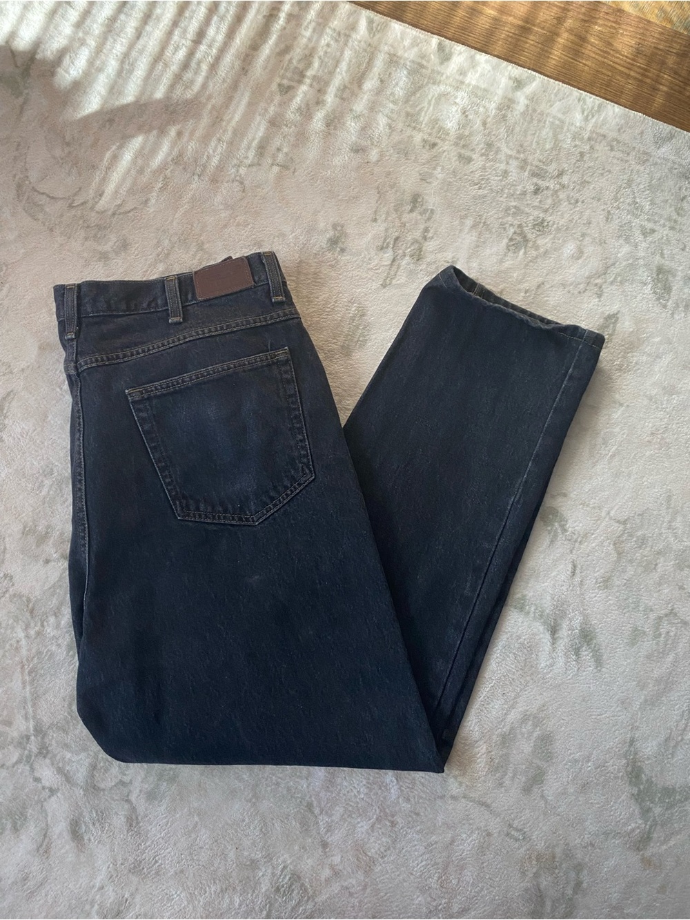 L.L. Bean Men's Black Straight Jeans
